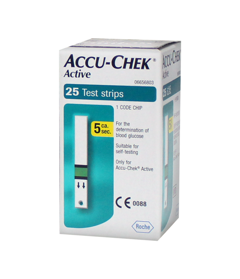 Accu-Check Active Mic 25 Diabetes Test Strips - Rose Pharmacy Medicine ...