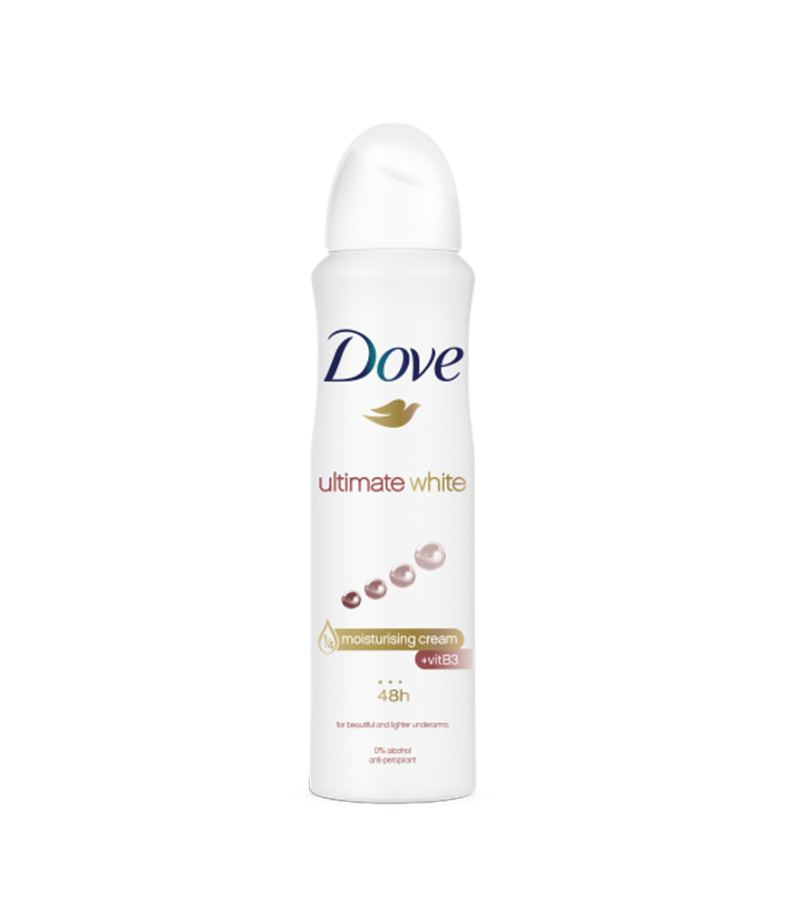 Dove Ultimate White Spray Deo 169ml | Rose Pharmacy