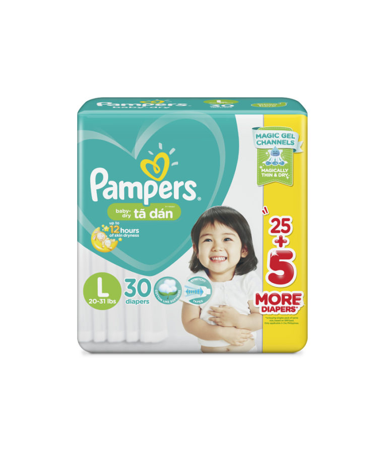 Pampers Baby Dry Large 30X1S - Rose Pharmacy Medicine Delivery