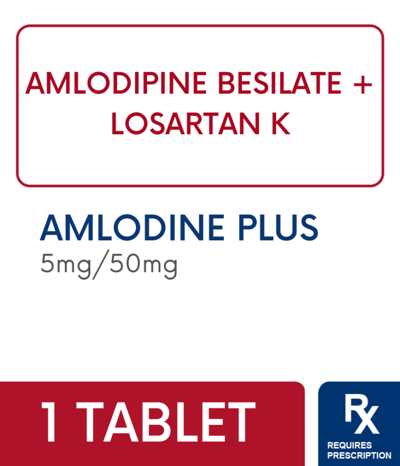 Amlodine Plus 5/50mg Fc Tablet - Rose Pharmacy Medicine Delivery