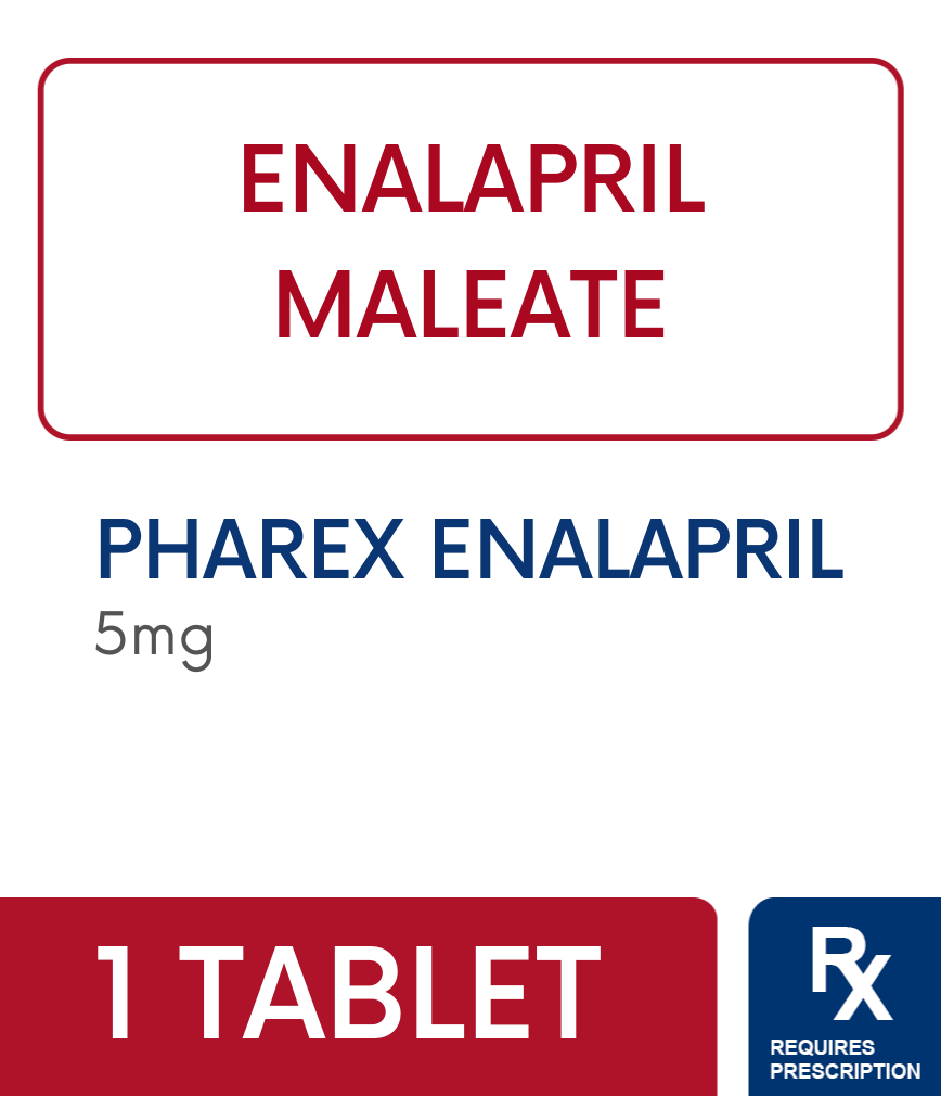 Enalapril 5Mg - Pharex - Rose Pharmacy Medicine Delivery